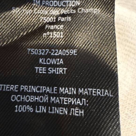 Isabel Marant Étoile Klowia linen sweatshirt White Slub w/Pink Logo Size Small - Picture 7 of 12